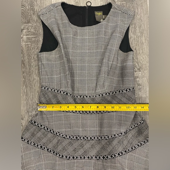 Womens Casual Sleeveless Plaid A Line Dress Gray/Ivory Size 2 . - Picture 9 of 10